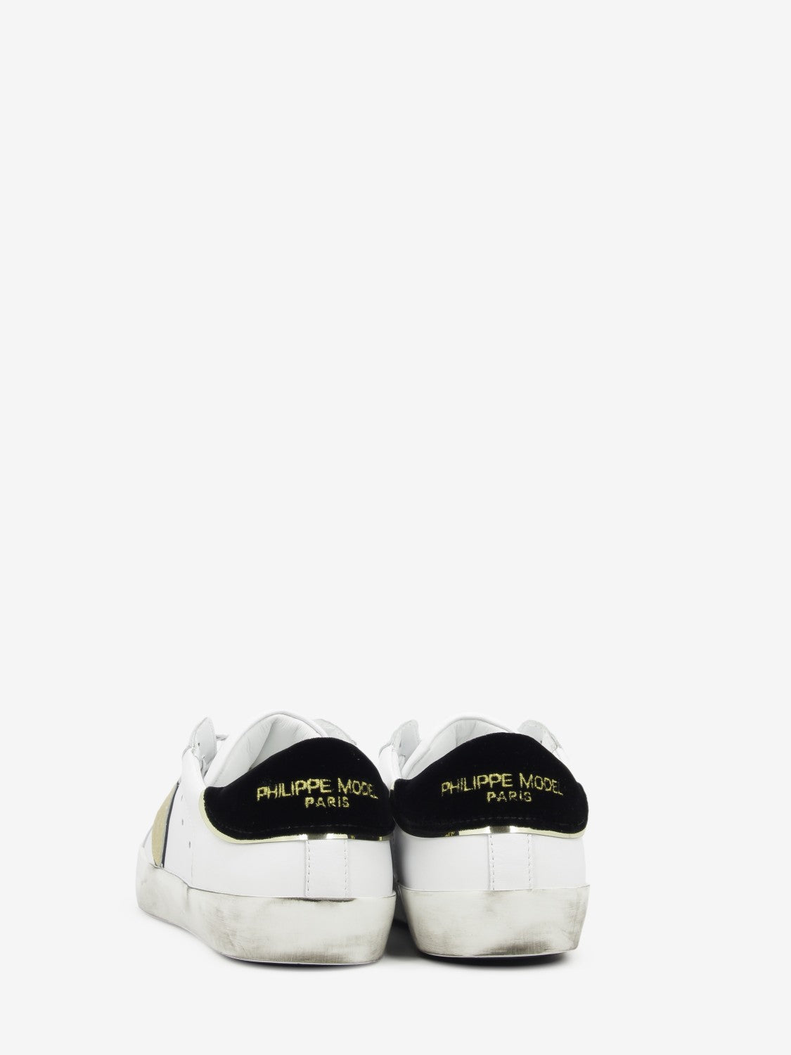 Sneakers PRSX leather with embroidered white / black