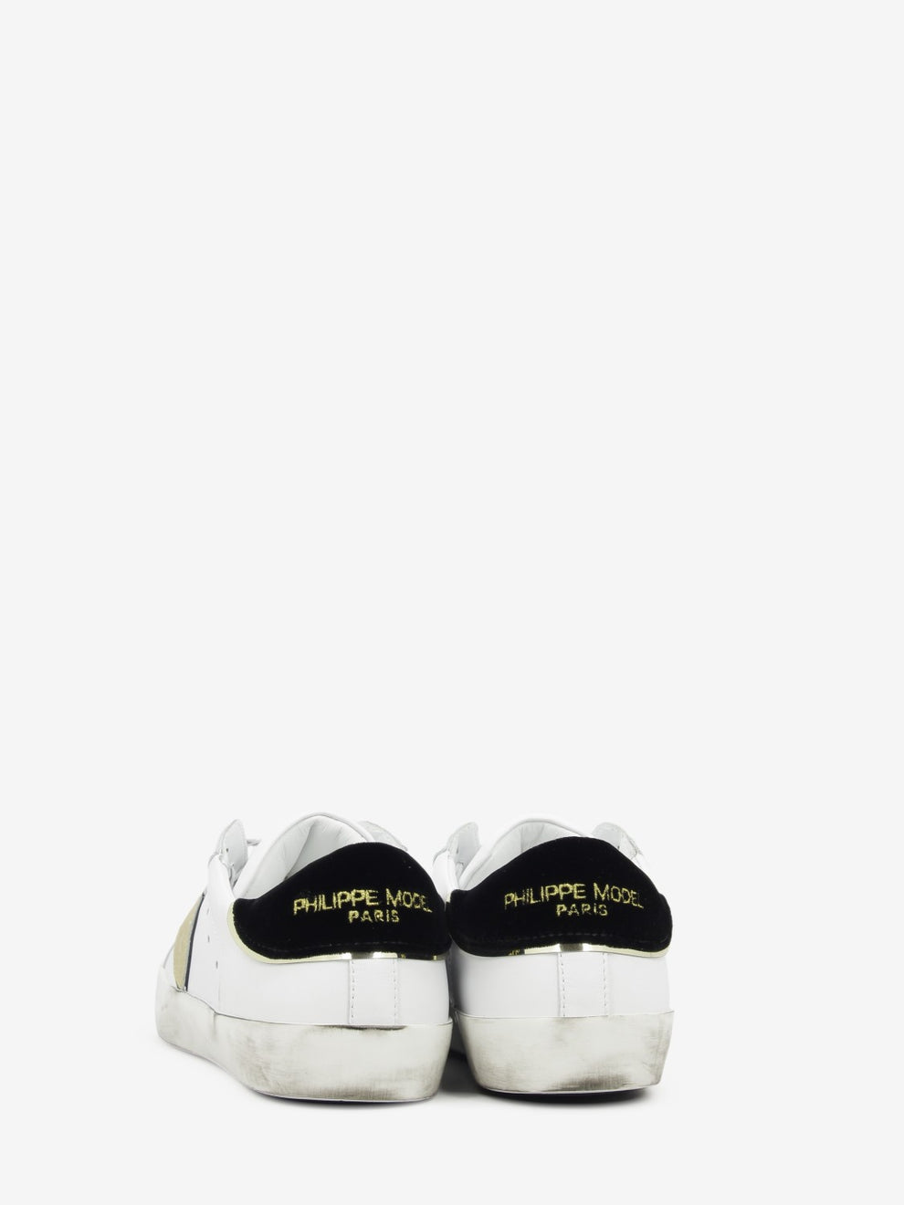 Sneakers PRSX leather with embroidered white / black