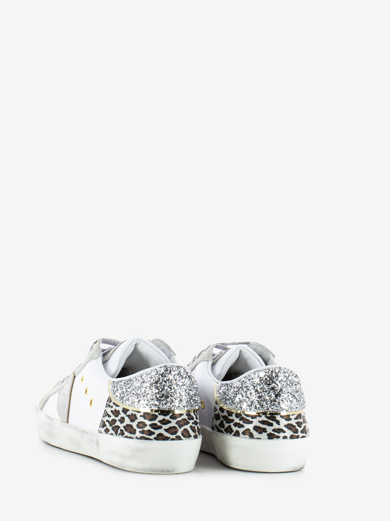 PHILIPPE MODEL JUNIOR - Sneakers Prsx white / silver / leopar