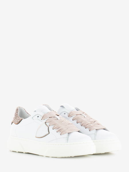 Sneakers Temple bianche e rosa