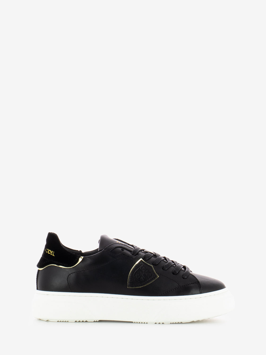 Sneakers Temple low nere e oro