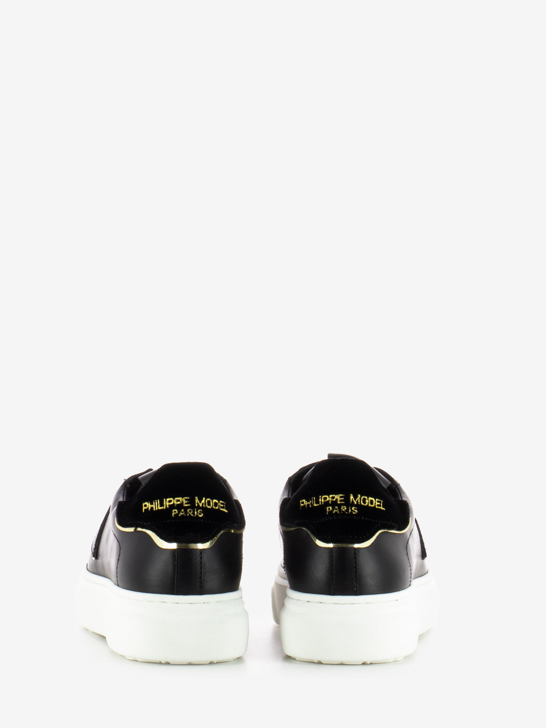 Sneakers Temple low nere e oro