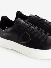 PHILIPPE MODEL JUNIOR - Sneakers Temple low nere e oro