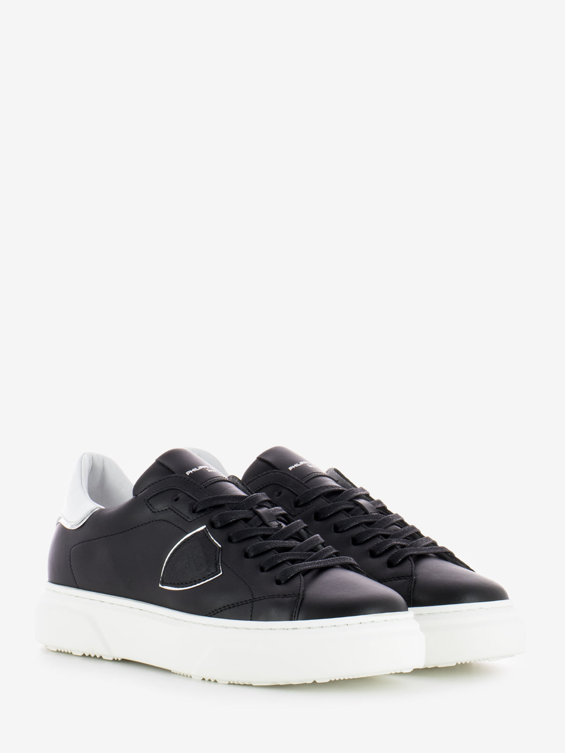 Temple veau black / white / silver