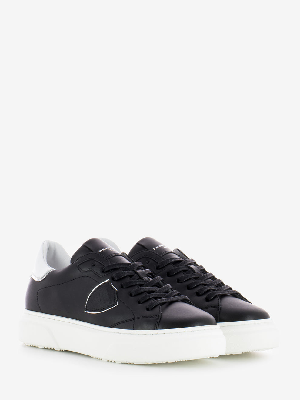 Temple veau black / white / silver