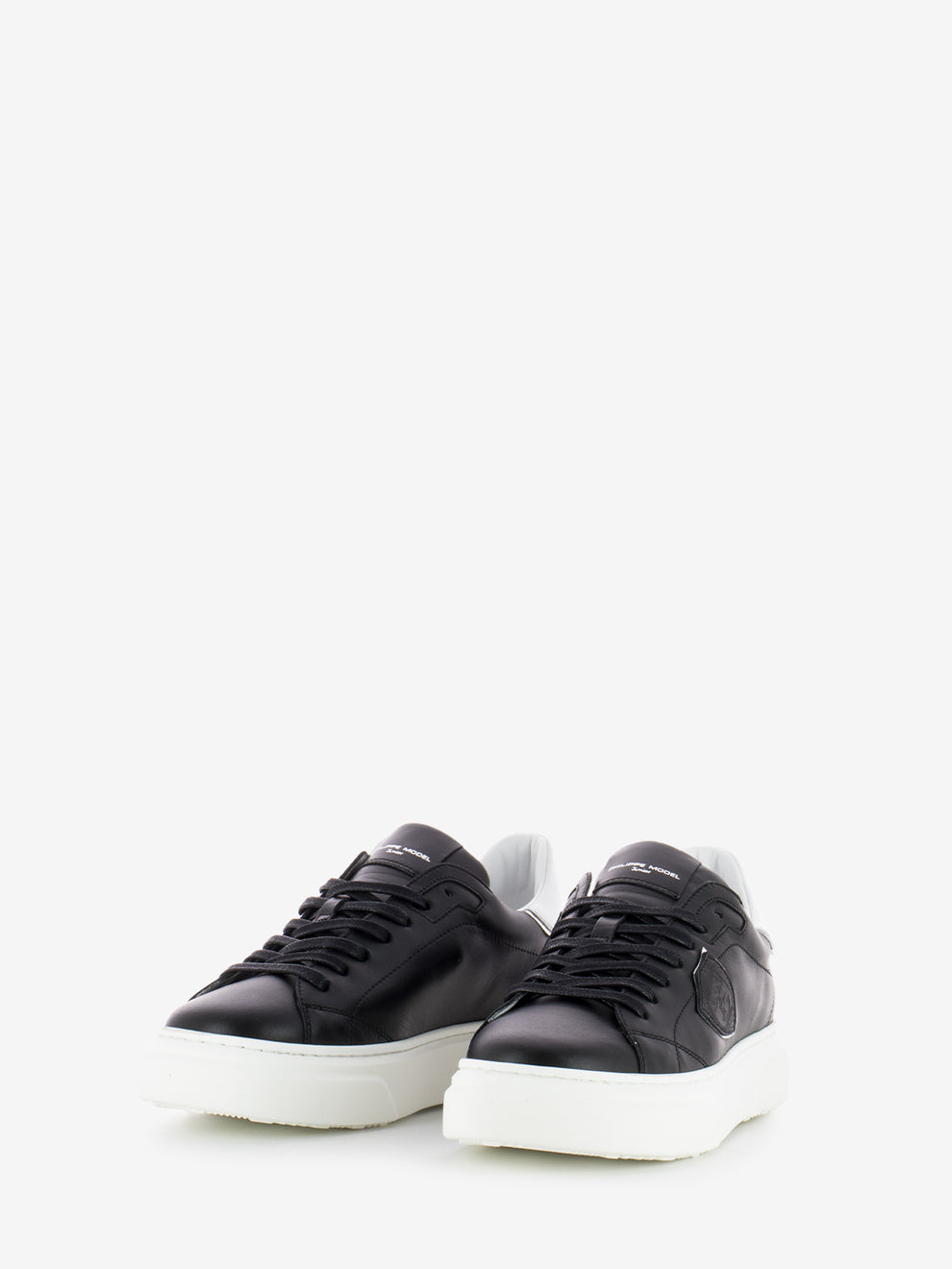 Temple veau black / white / silver