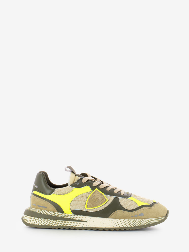 PHILIPPE MODEL - Olympique Low Fancy Resau neon / militare