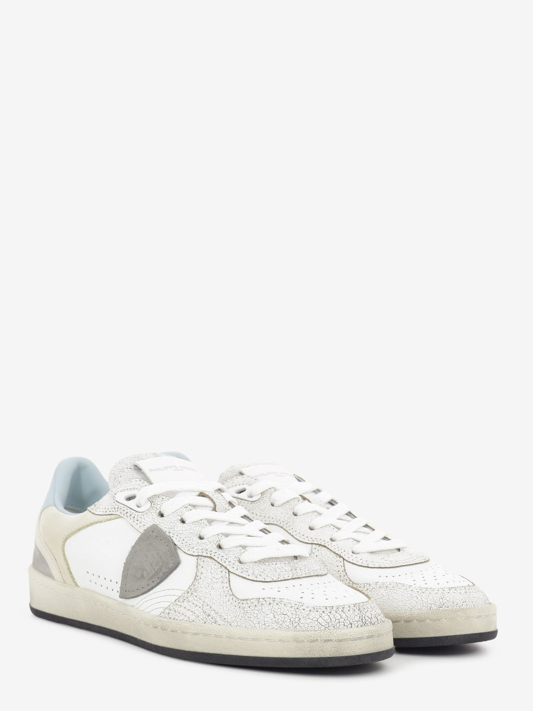 PGAL low crackled calfskin / white / sky