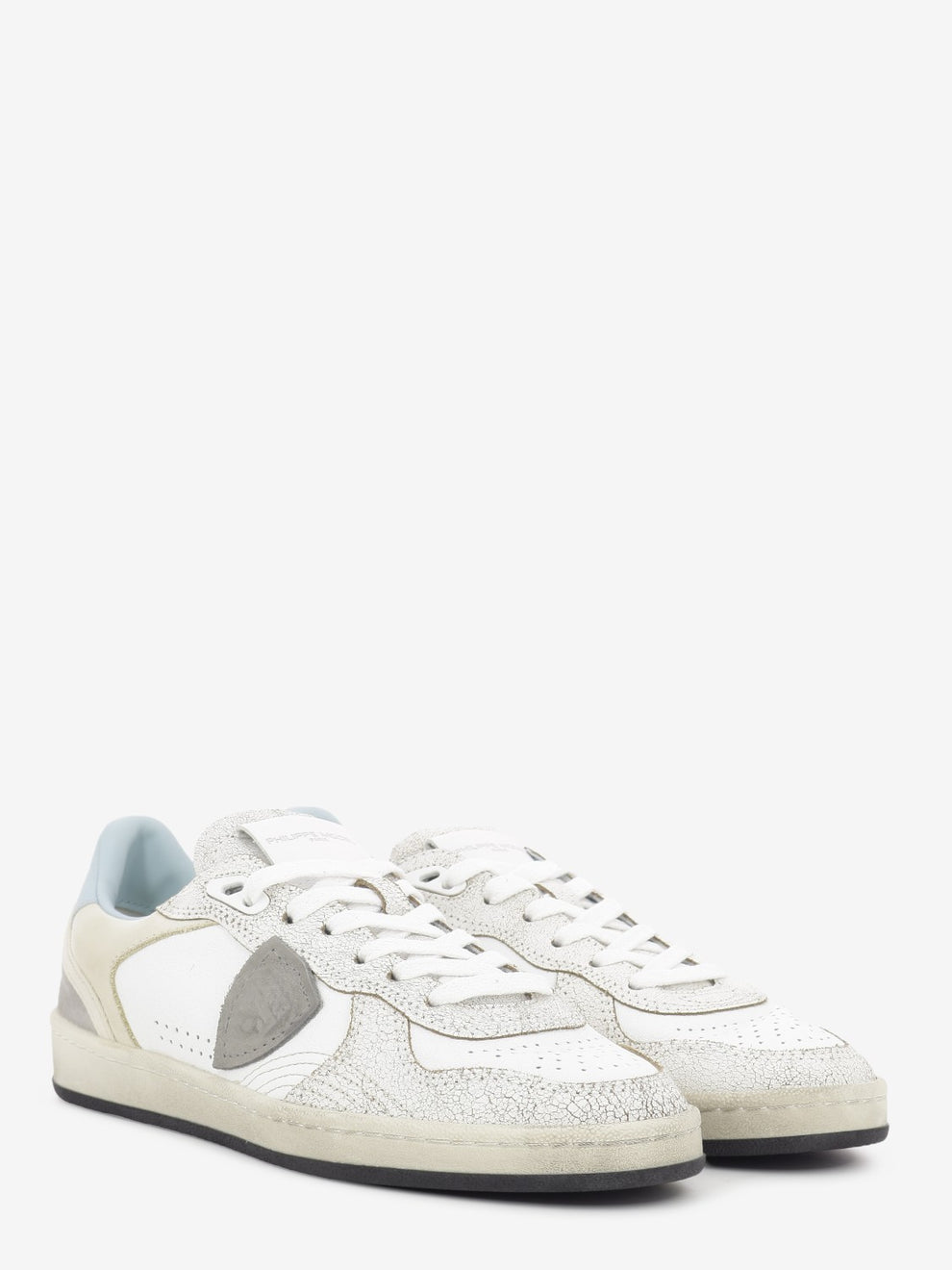 PGAL low crackled calfskin / white / sky