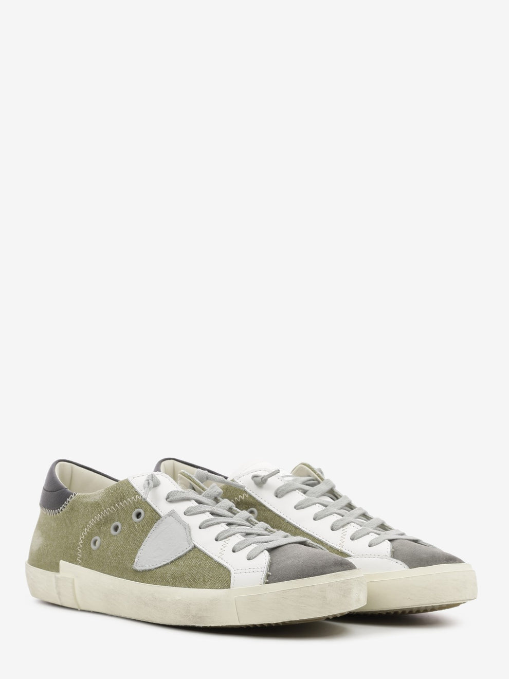 PRSX low canvas mixage gris militaie