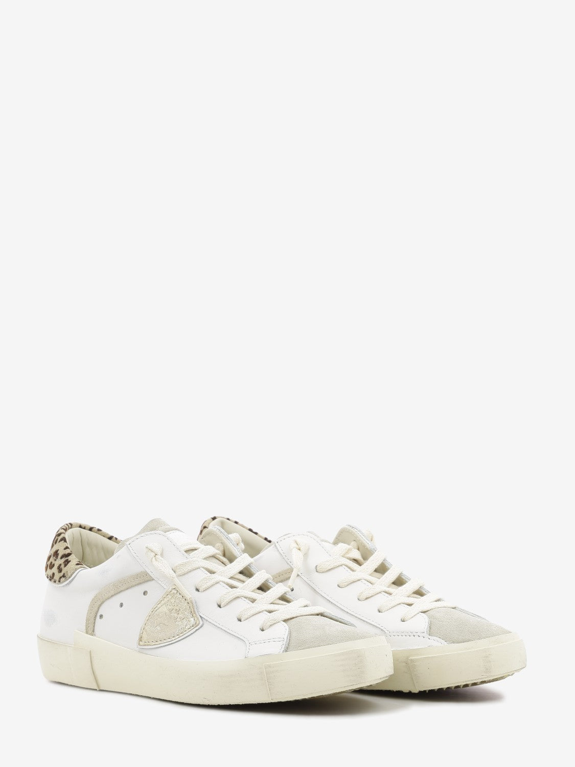 PRSX Low calf leo white / mud