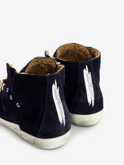 PHILIPPE MODEL - Prsx high man -Daim fur bleu