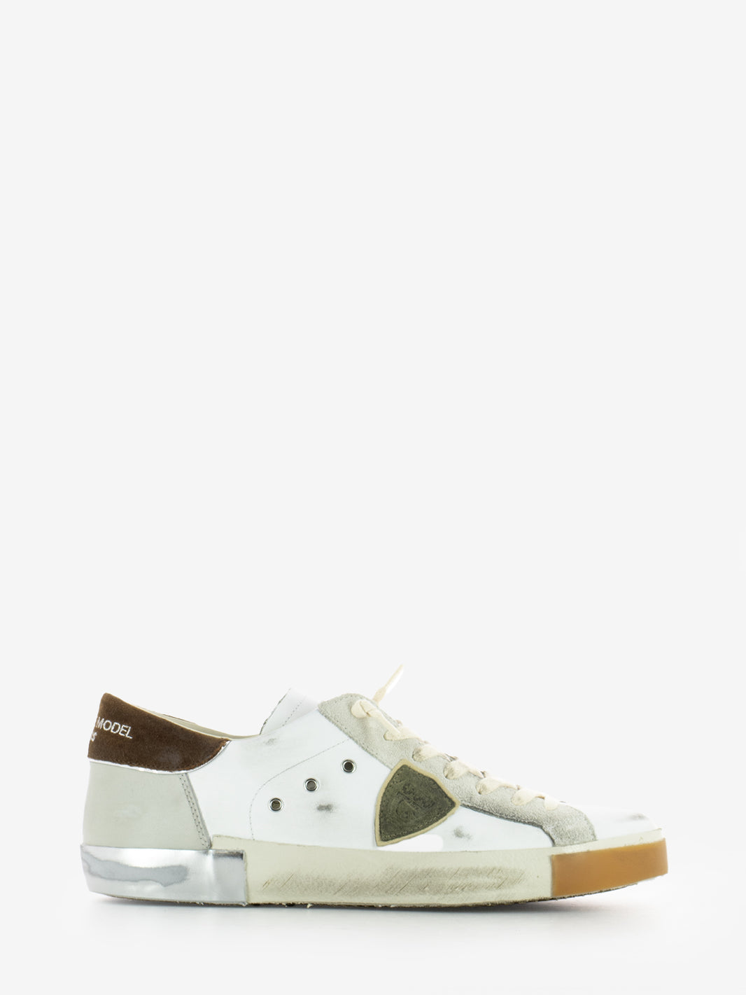 PRSX Low Veau Daim Pop blanc / brun