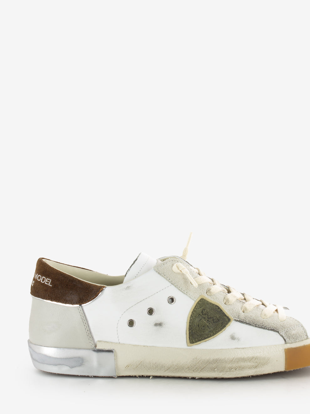 PRSX Low Veau Daim Pop blanc / brun