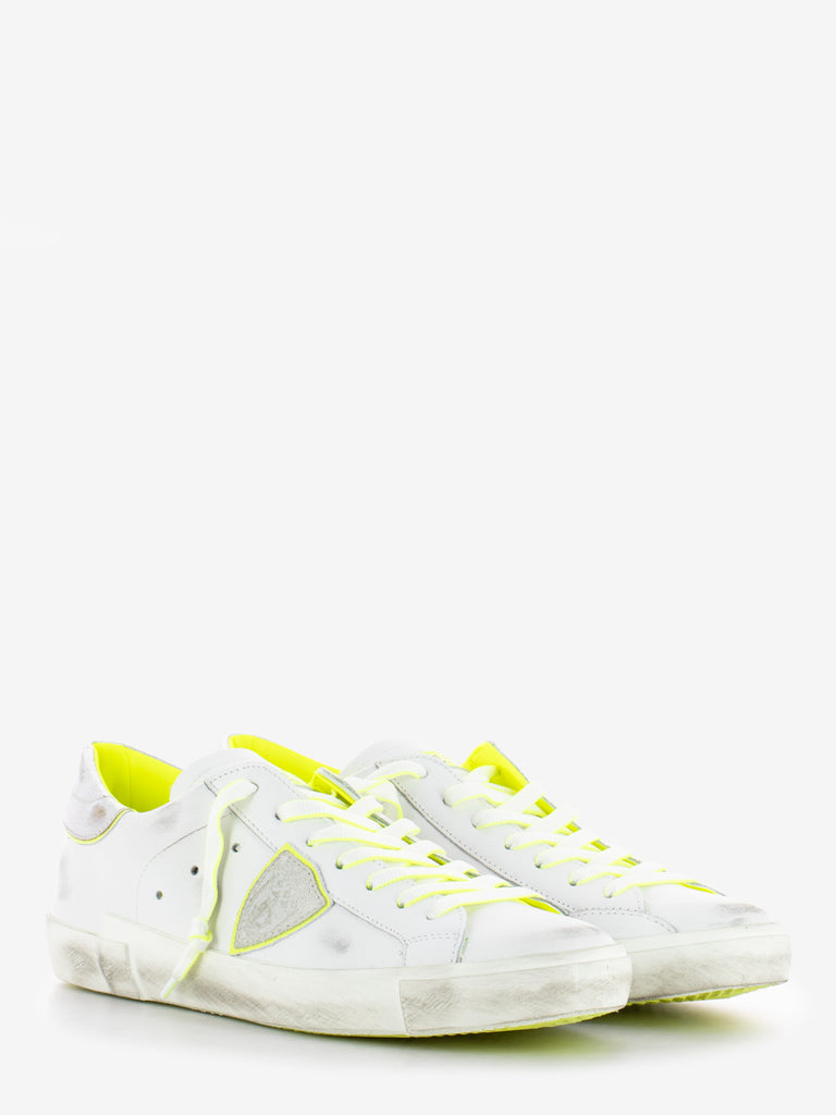 PHILIPPE MODEL - Prsx low veau neon blanc / jaune