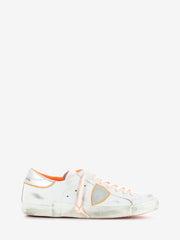 PHILIPPE MODEL - Prsx low veau neon blanc / orange