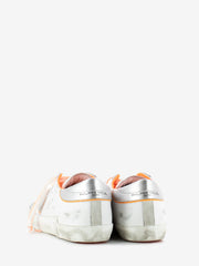 PHILIPPE MODEL - Prsx low veau neon blanc / orange