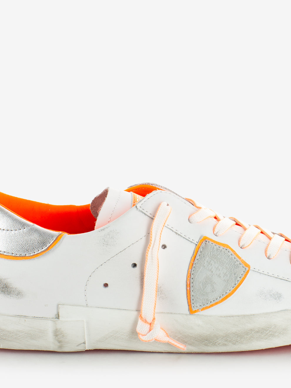 Prsx low veau neon blanc / orange