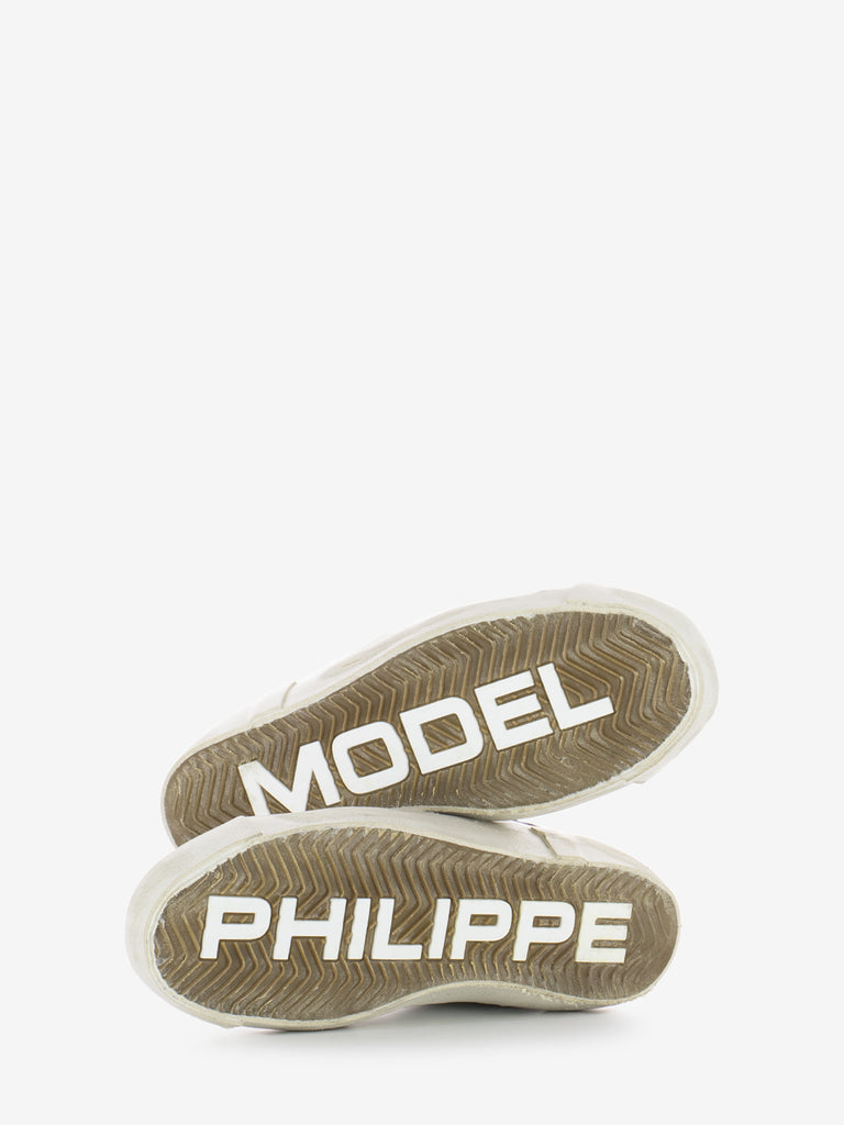 PHILIPPE MODEL - Prsx low vintage mixage blanc / violet