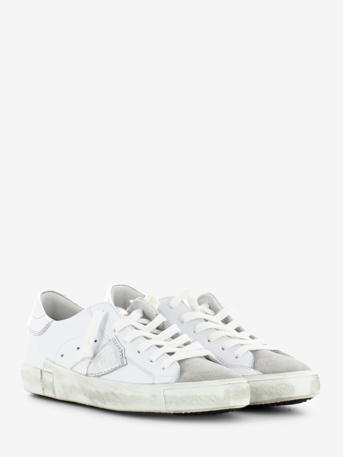 Prsx Low Woman basic blanc / argent