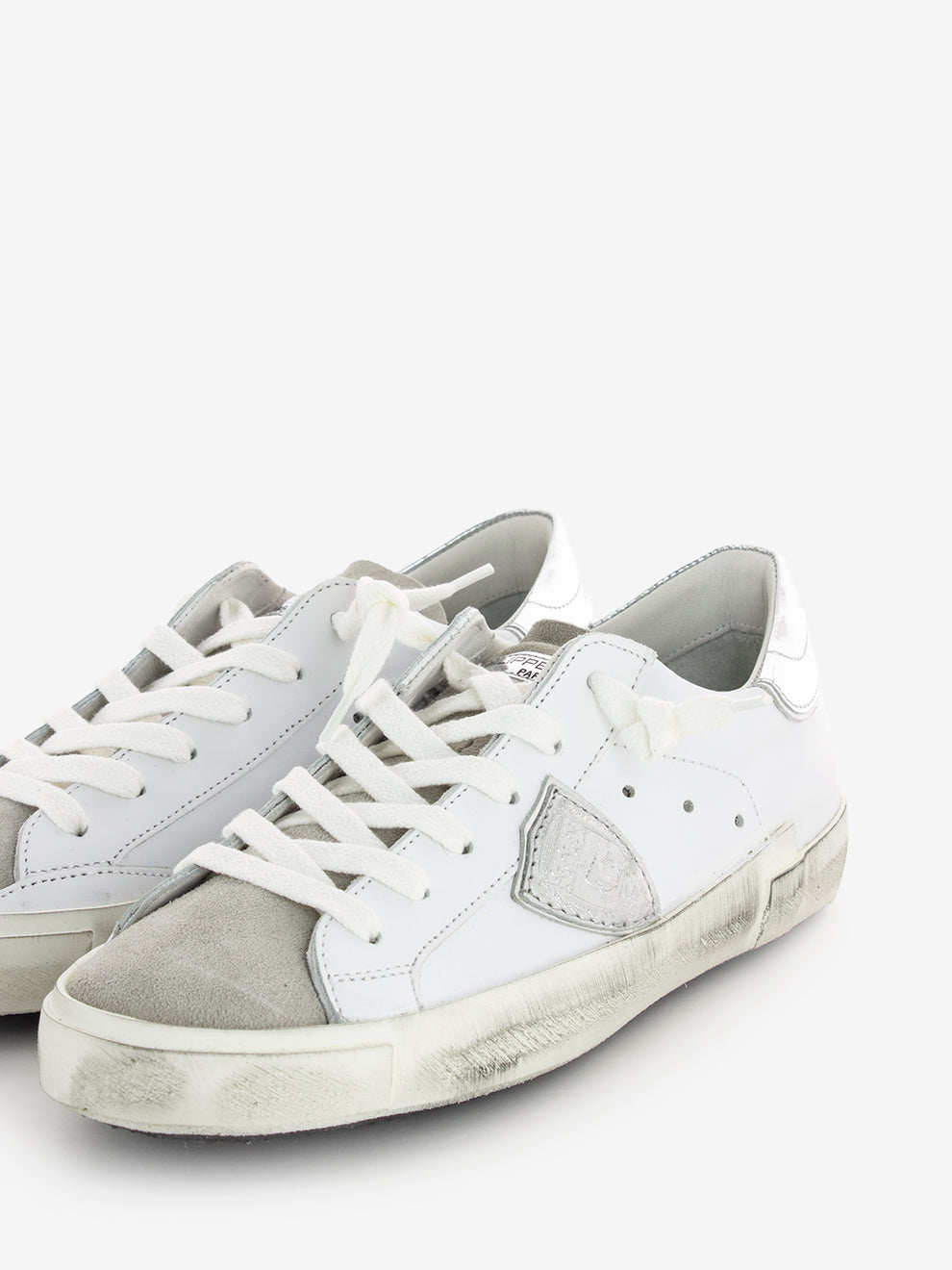 Prsx Low Woman basic blanc / argent