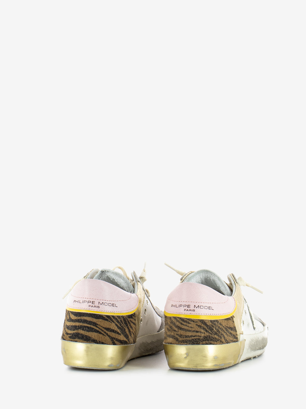 Prsx Low Woman mix animalier pop / blanc or