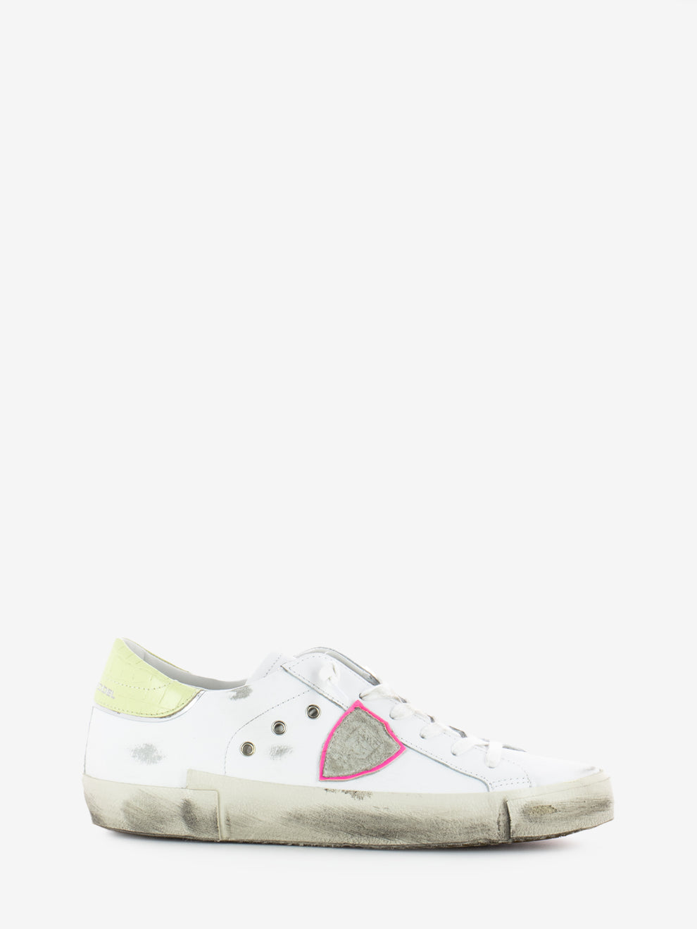 Prsx low woman veau croco pop blanc / jaune