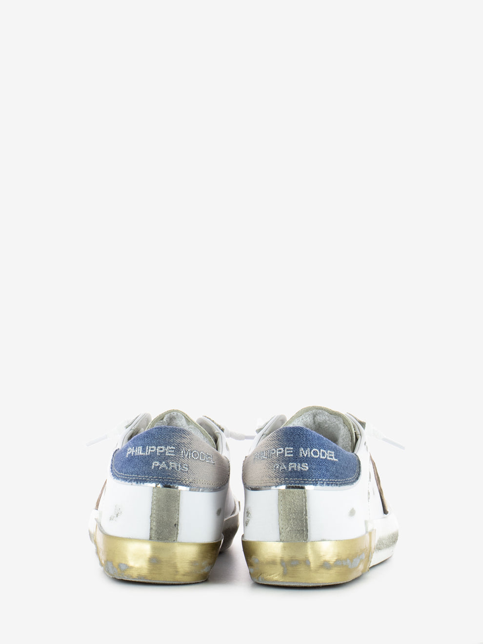 Prsx Low Woman veau denim / blanc azul