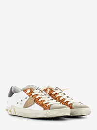 PRSX Low Woman Veau glitter blanc / corten