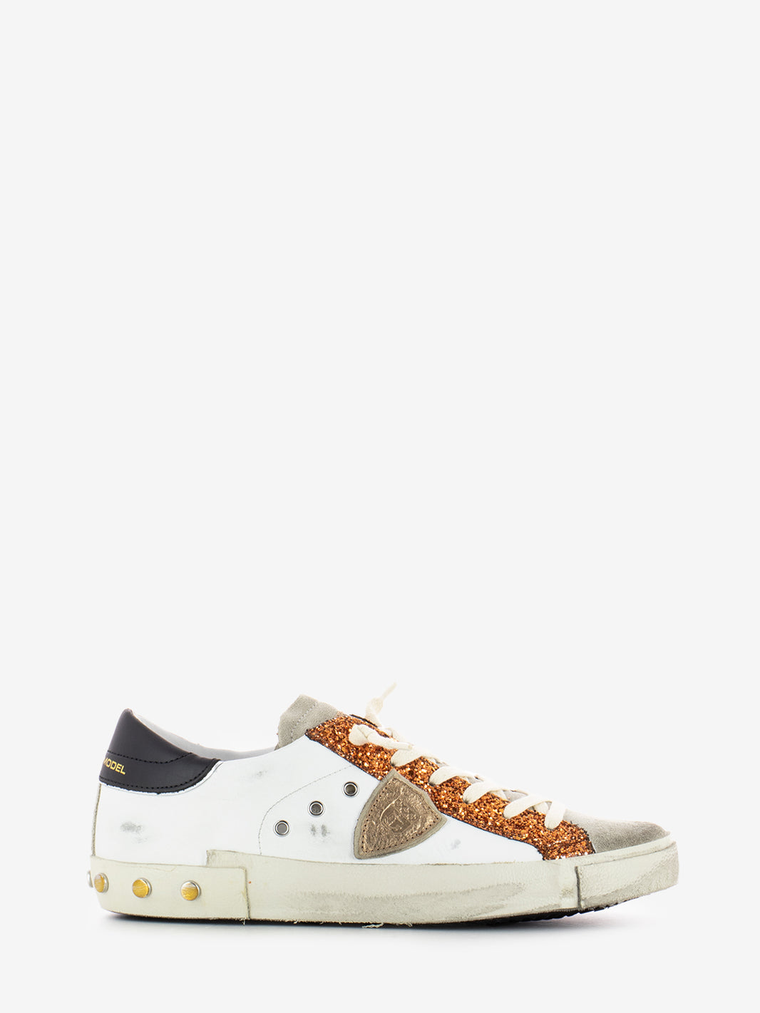PRSX Low Woman Veau glitter blanc / corten