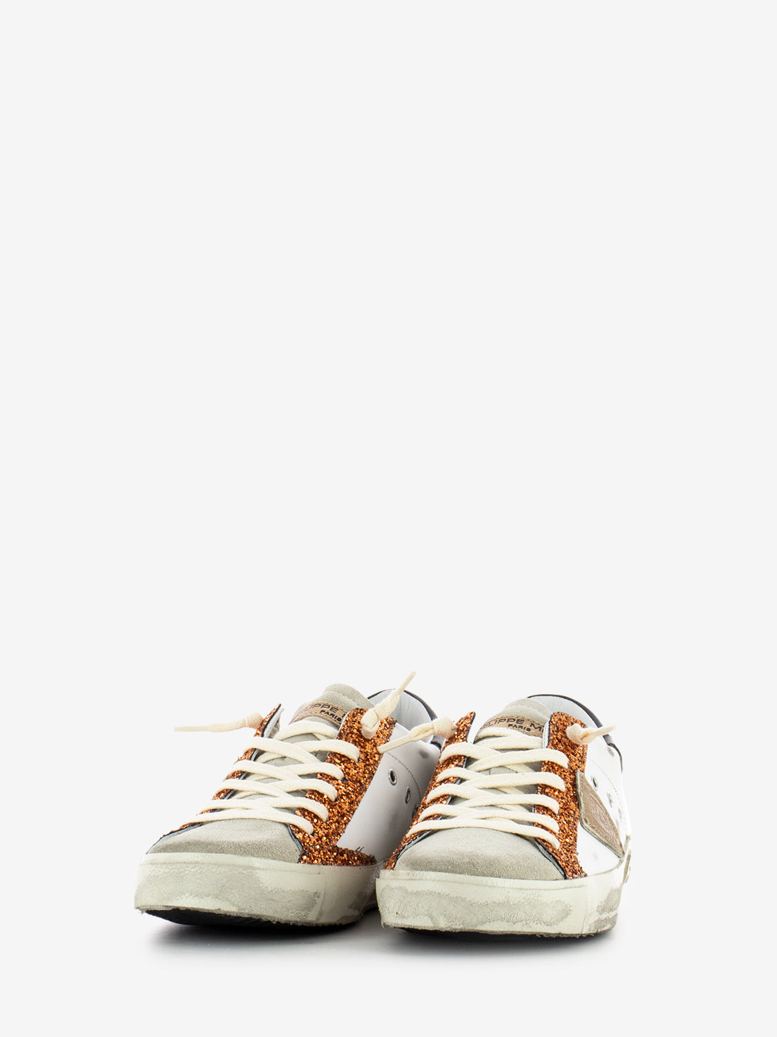 PRSX Low Woman Veau glitter blanc / corten