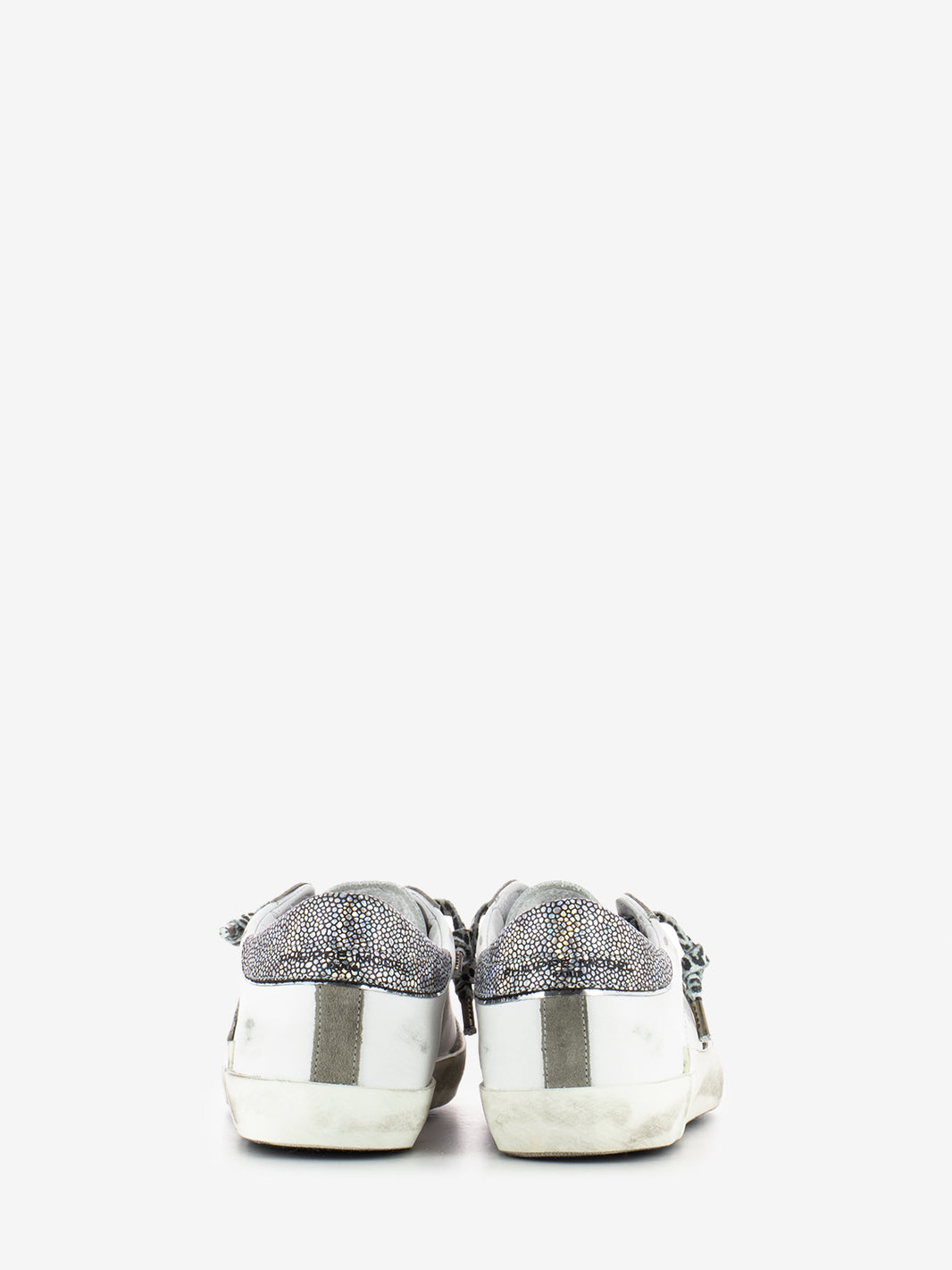 PRSX Low woman Veau metal leo / blanc / noir