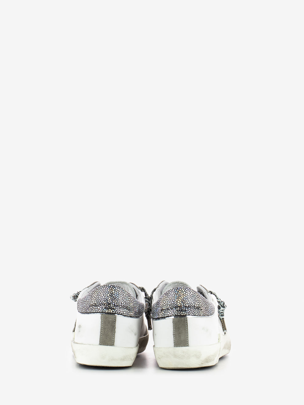 PRSX Low woman Veau metal leo / blanc / noir