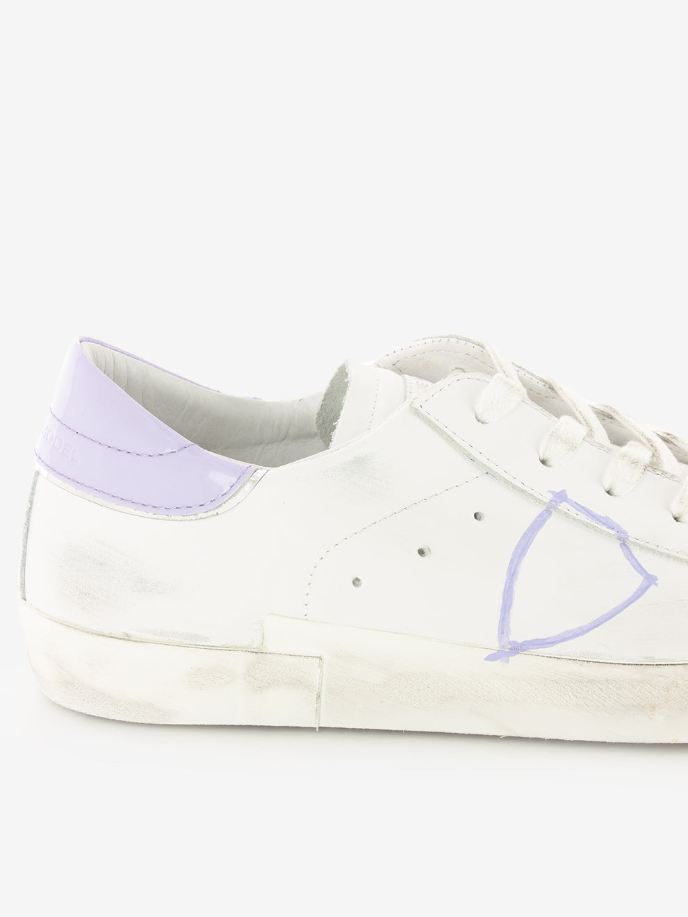 Prsx low woman veau peint white / purple