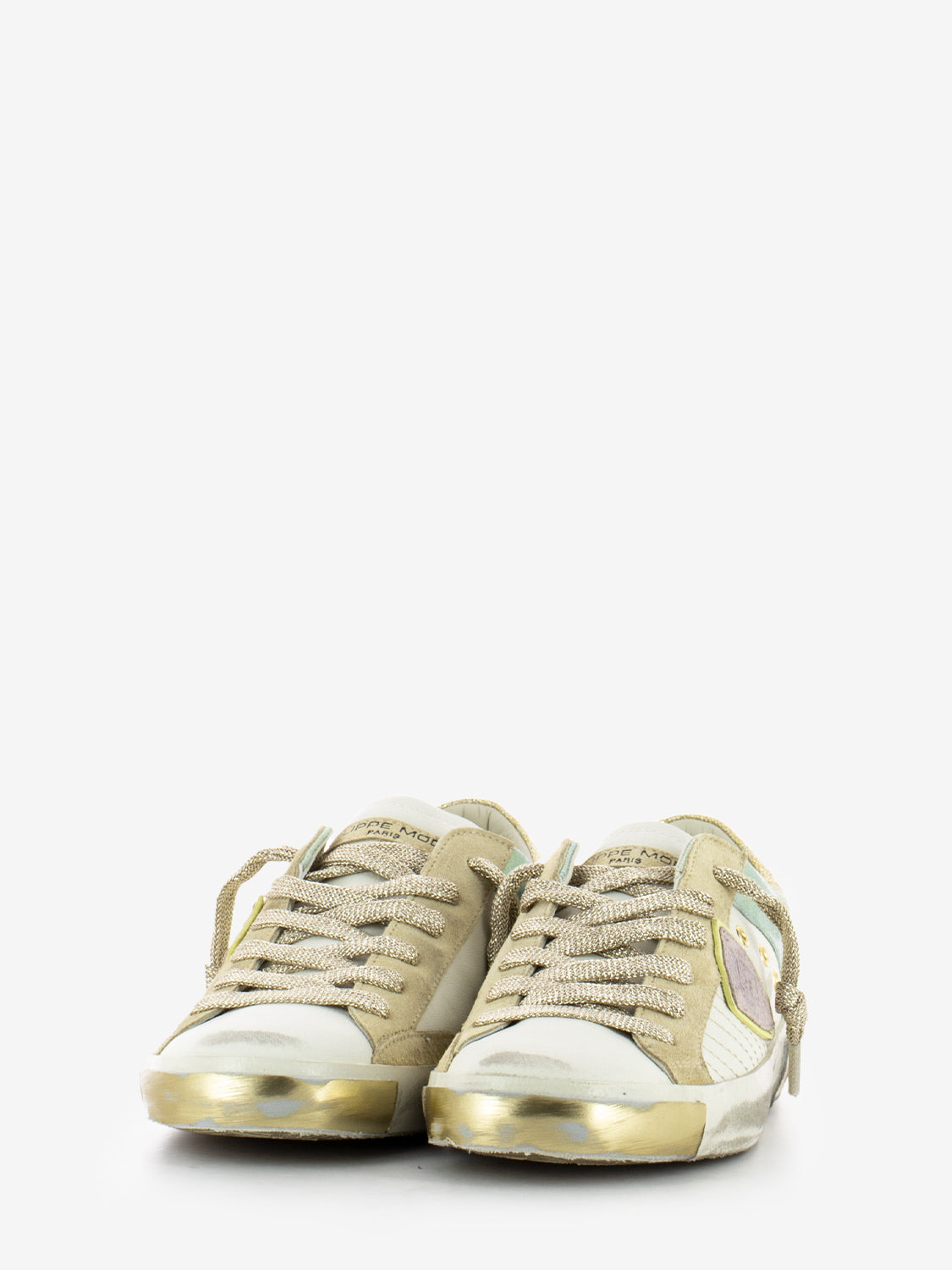 Prsx Low Woman Veau Python mix blanc / rose