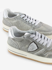 PHILIPPE MODEL - Sneakers Nice Low pony metal / argent