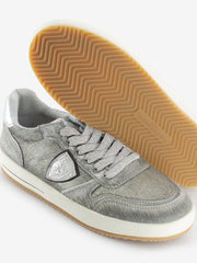 PHILIPPE MODEL - Sneakers Nice Low pony metal / argent