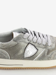 PHILIPPE MODEL - Sneakers Nice Low pony metal / argent