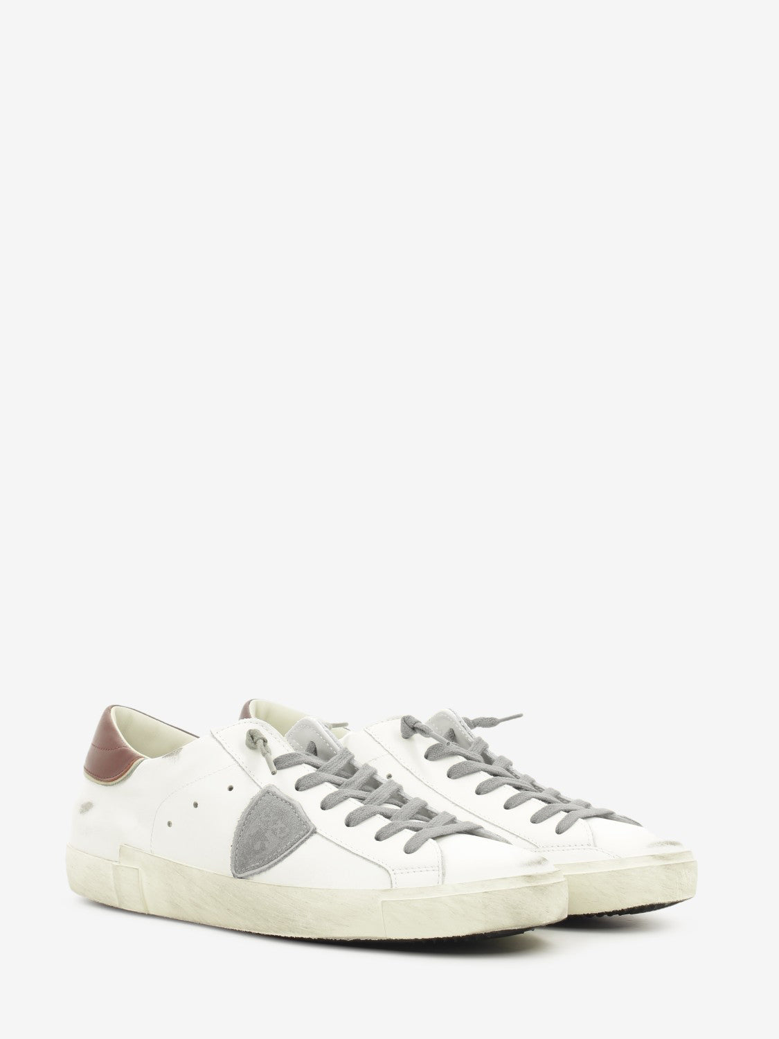 Sneakers PRSX low man White / burgundy calfskin