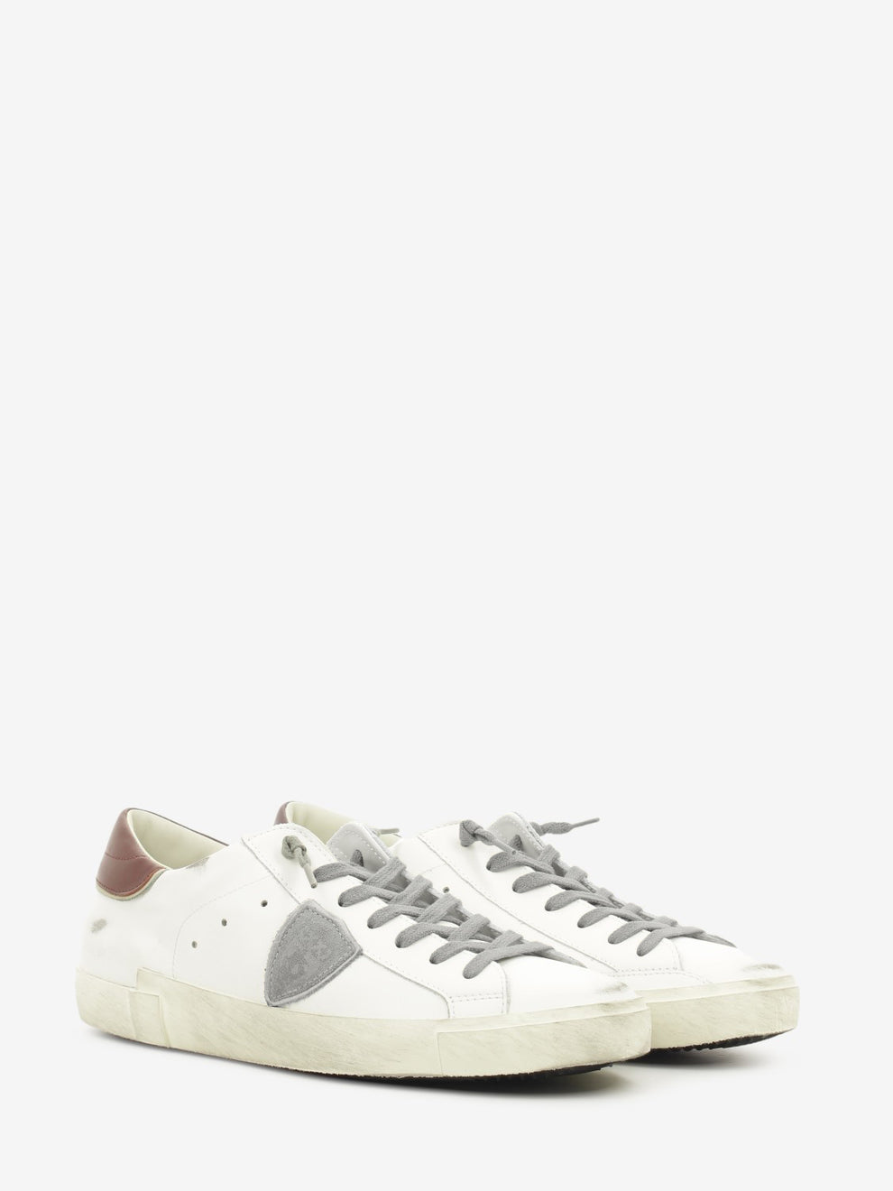 Sneakers PRSX low man White / burgundy calfskin