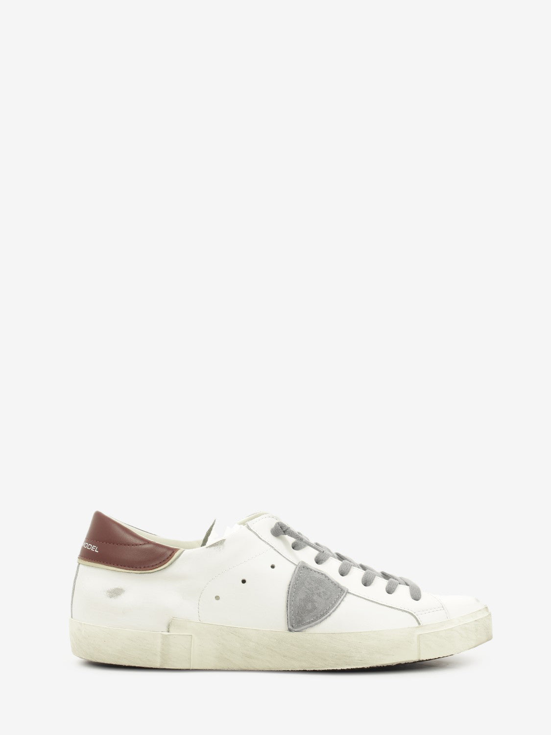 Sneakers PRSX low man White / burgundy calfskin