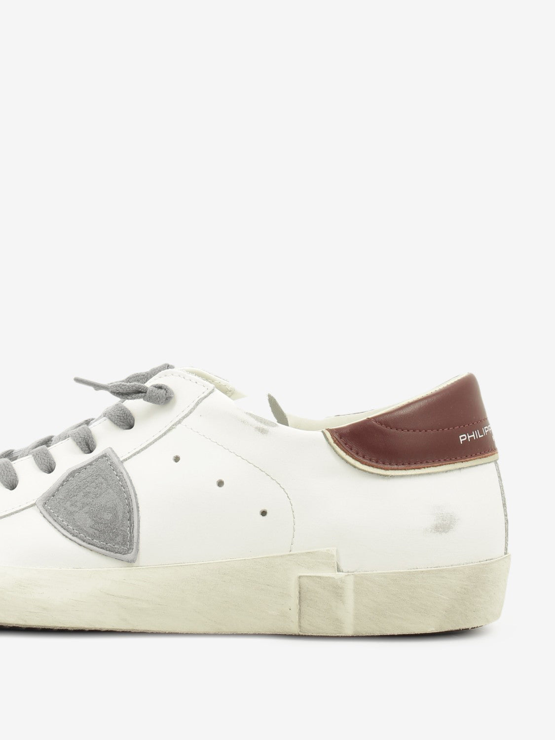 Sneakers PRSX low man White / burgundy calfskin