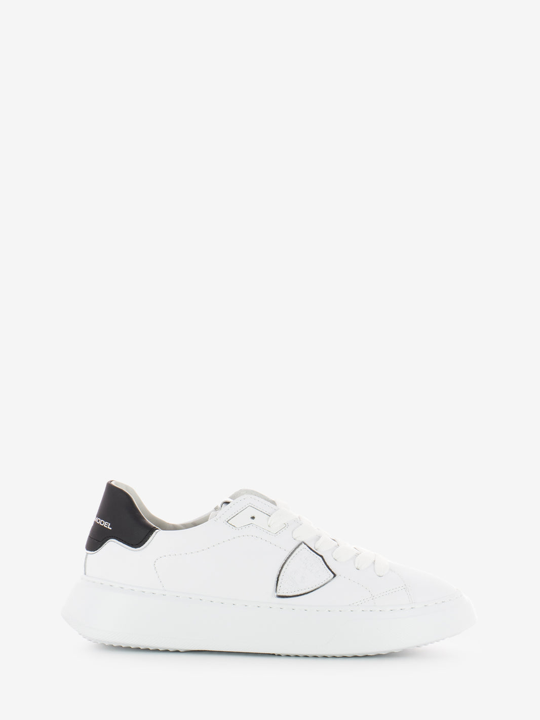 Temple low veau blanc / noir