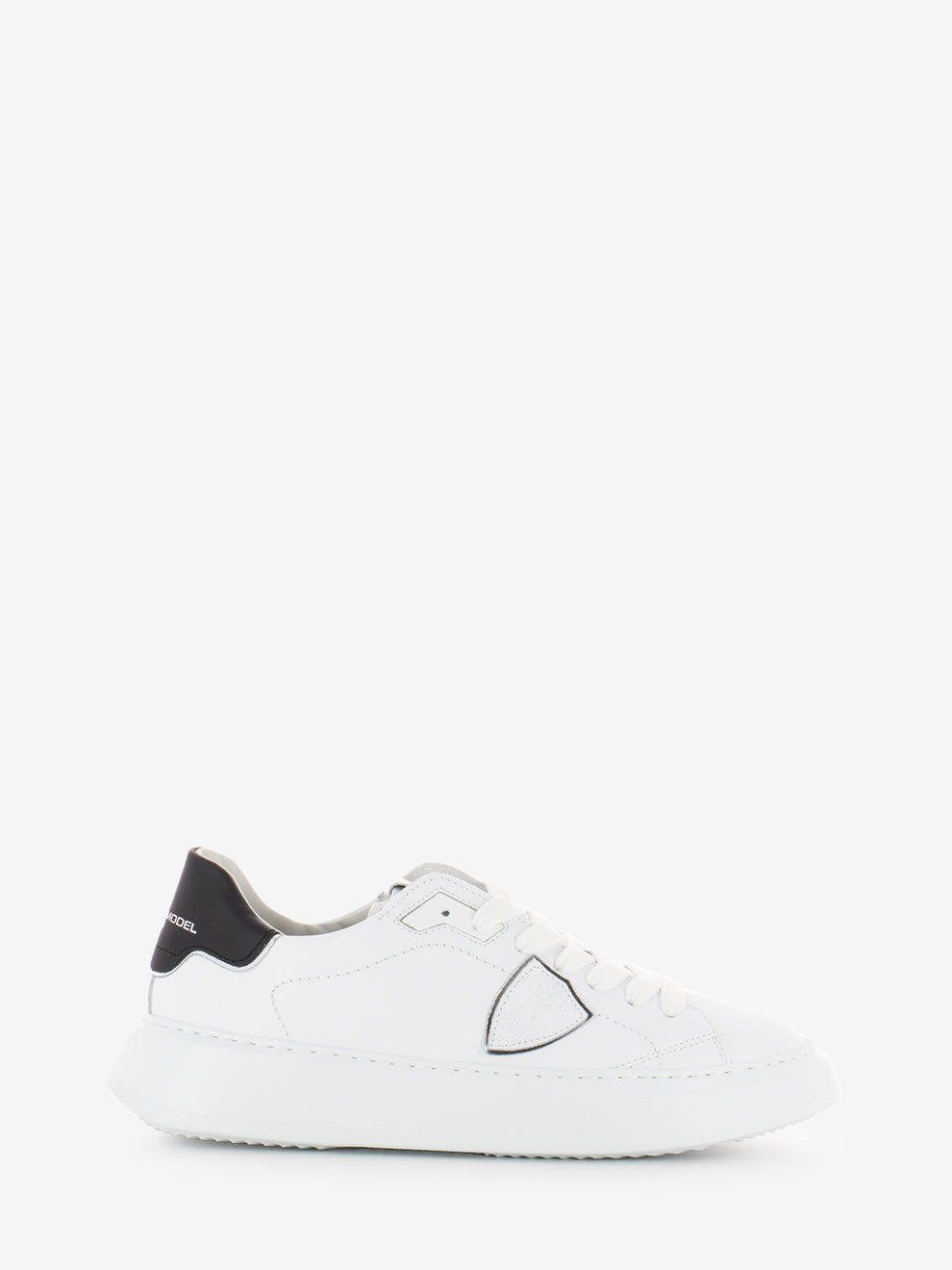 Temple low veau blanc / noir
