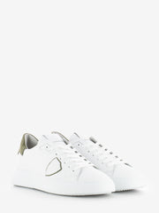PHILIPPE MODEL - Temple low veau daim blanc / vert