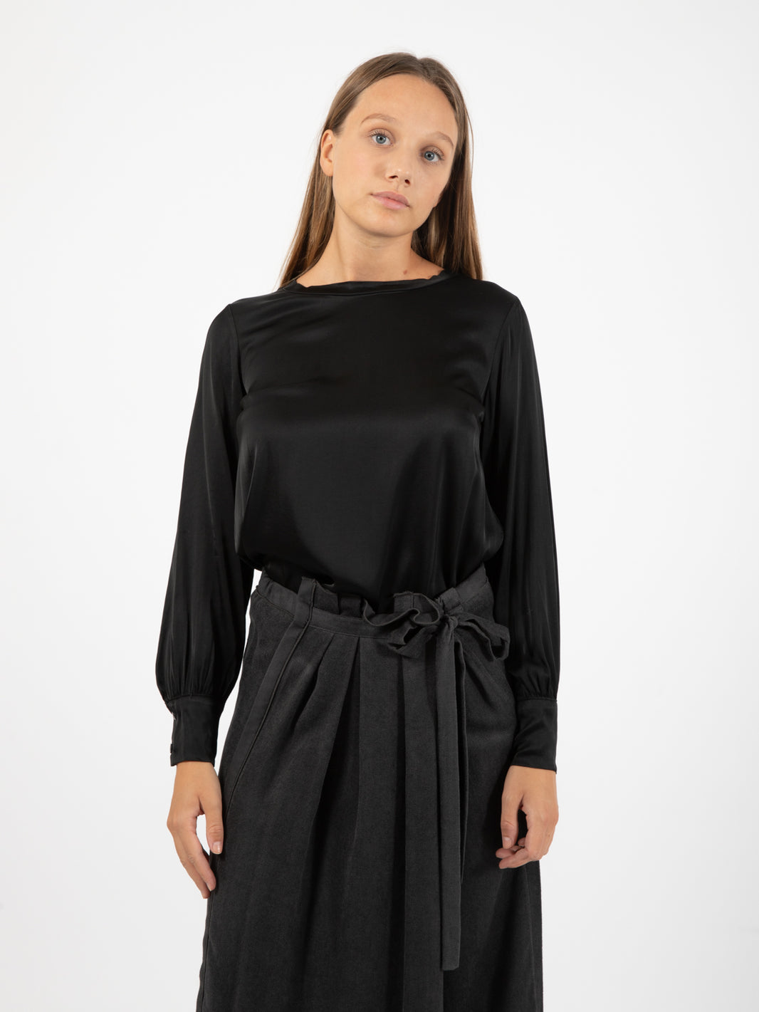 Camicia in viscosa nera