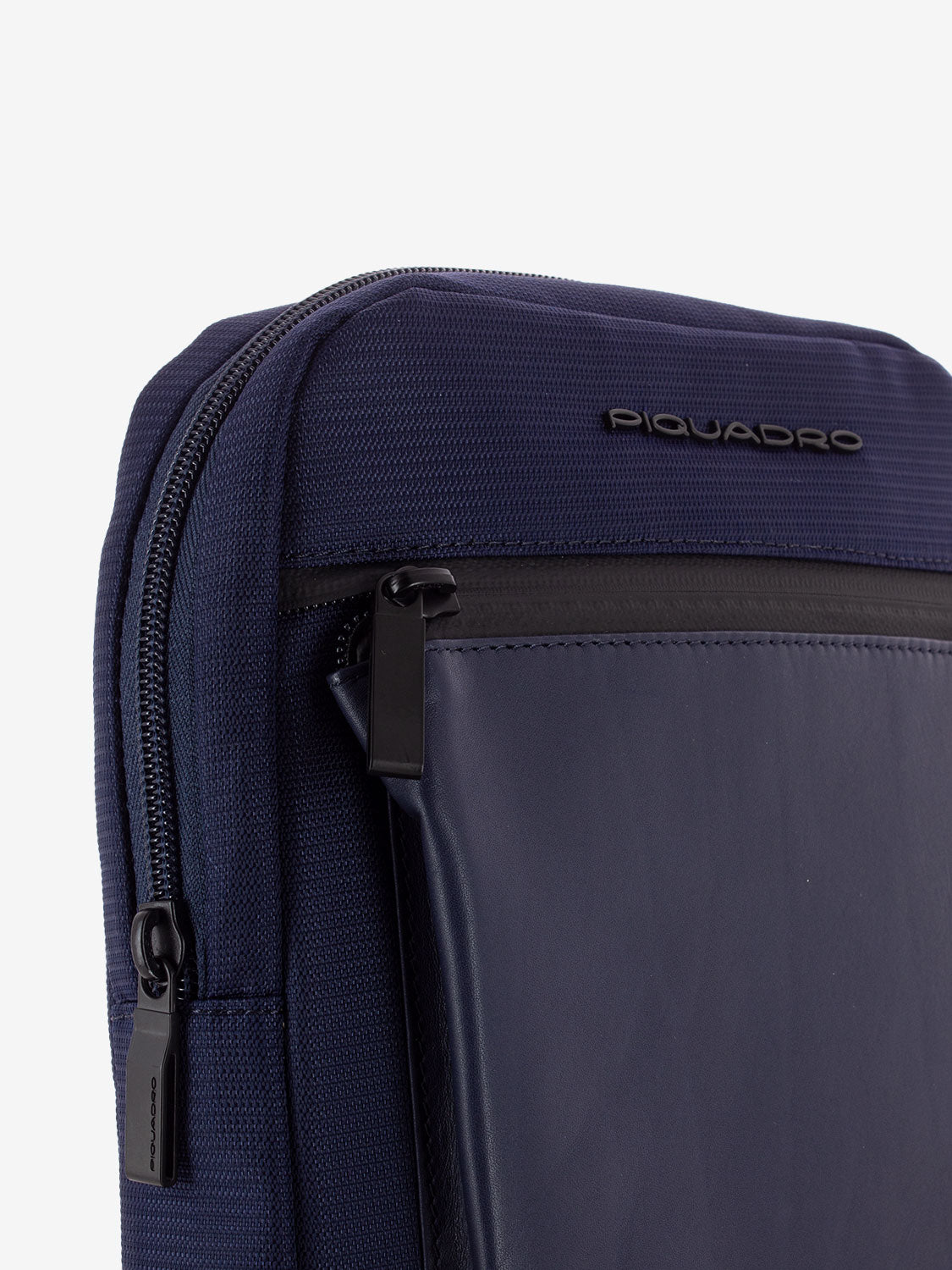 Borsello in pelle e tessuto porta Ipad 11'' blu