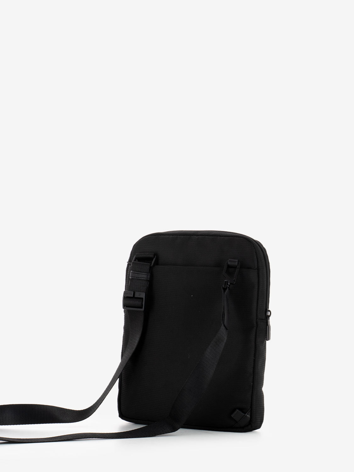 Borsello in pelle e tessuto porta Ipad 11'' nero