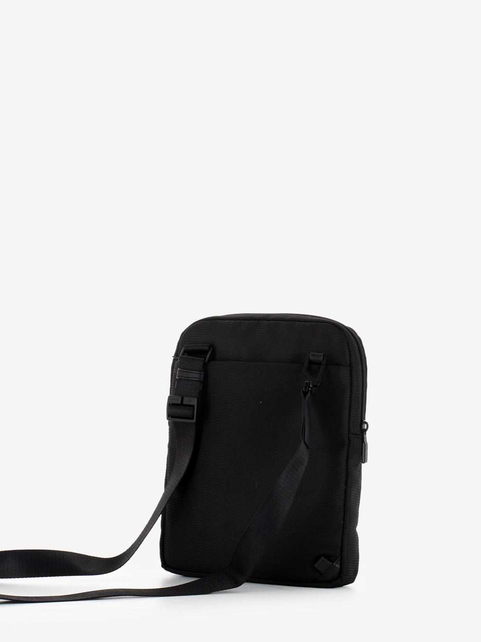 Borsello in pelle e tessuto porta Ipad 11'' nero