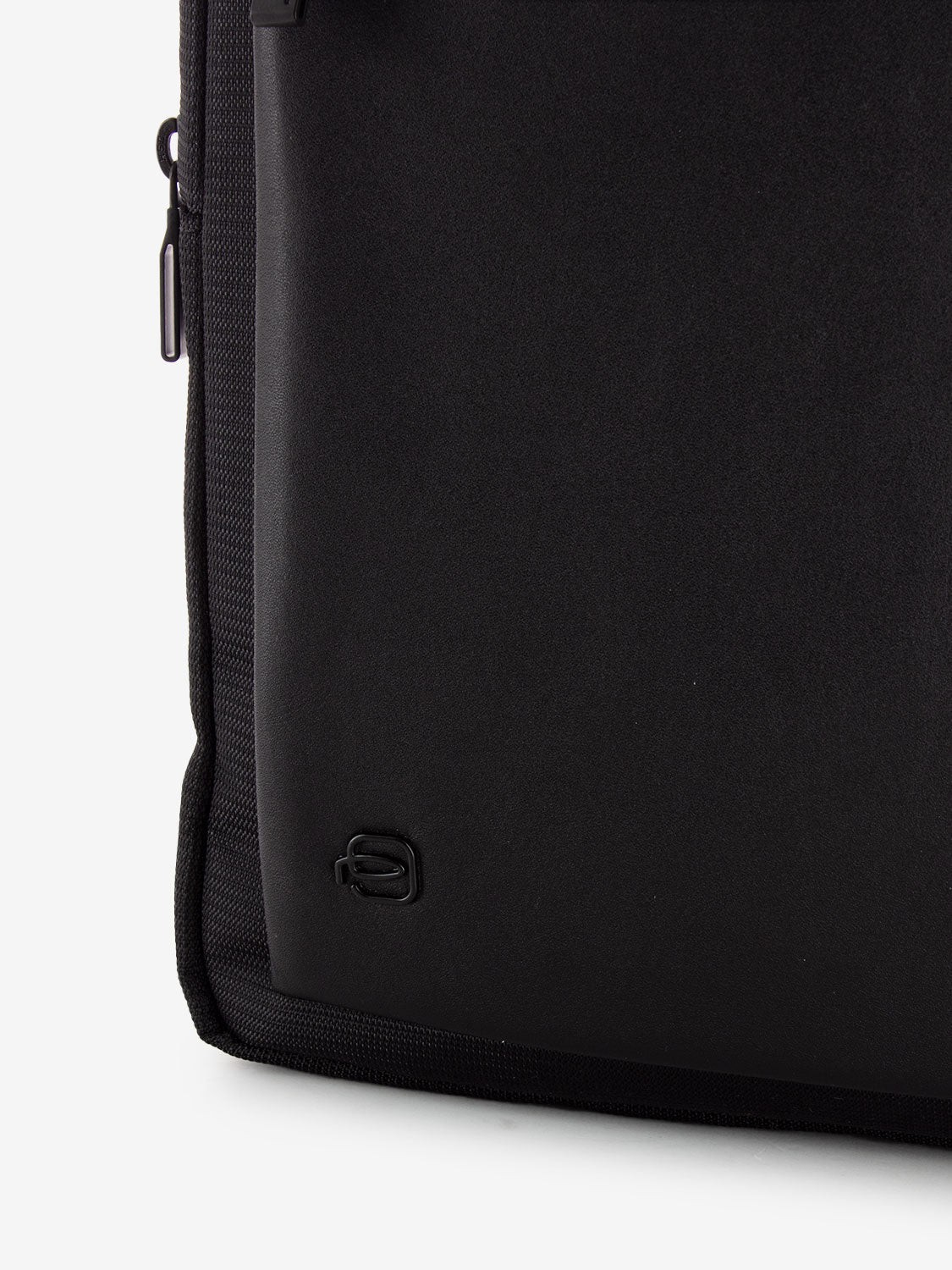 Borsello in pelle e tessuto porta Ipad 11'' nero